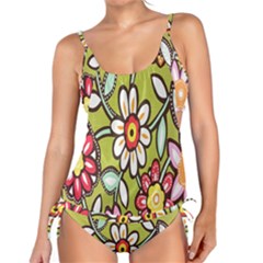 Flowers Fabrics Floral Design Tankini Set