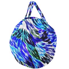 Abstract Background Blue White Giant Round Zipper Tote