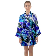 Abstract Background Blue White Long Sleeve Kimono Robe