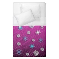 Snowflakes 3d Random Overlay Duvet Cover (single Size) by Celenk