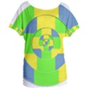 Fabric 3d Geometric Circles Lime Women s Oversized Tee View1