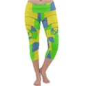 Fabric 3d Geometric Circles Lime Capri Yoga Leggings View1