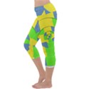 Fabric 3d Geometric Circles Lime Capri Yoga Leggings View2