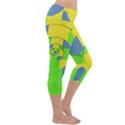 Fabric 3d Geometric Circles Lime Capri Yoga Leggings View3