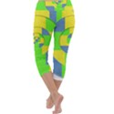 Fabric 3d Geometric Circles Lime Capri Yoga Leggings View4