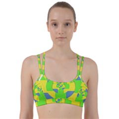 Fabric 3d Geometric Circles Lime Line Them Up Sports Bra