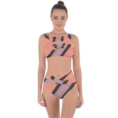 Fabric Textile Texture Surface Bandaged Up Bikini Set  by Celenk