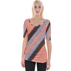 Fabric Textile Texture Surface Wide Neckline Tee