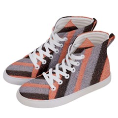 Fabric Textile Texture Surface Men s Hi-top Skate Sneakers by Celenk