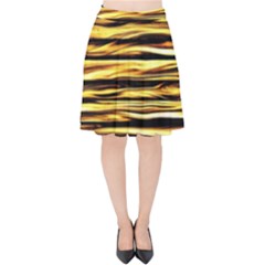 Texture Wood Wood Texture Wooden Velvet High Waist Skirt