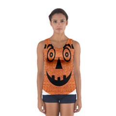 Fabric Halloween Pumpkin Funny Sport Tank Top  by Celenk