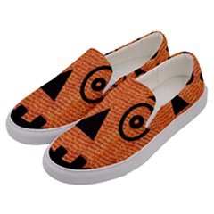 Fabric Halloween Pumpkin Funny Men s Canvas Slip Ons