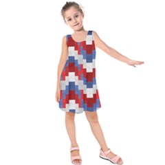 Texture Textile Surface Fabric Kids  Sleeveless Dress by Celenk