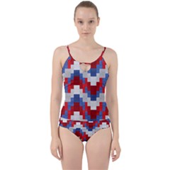 Texture Textile Surface Fabric Cut Out Top Tankini Set