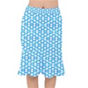 Fabric Geometric Aqua Crescents Mermaid Skirt View1