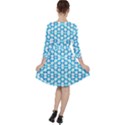 Fabric Geometric Aqua Crescents Ruffle Dress View2