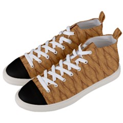 Wood Background Backdrop Plank Men s Mid-top Canvas Sneakers