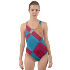 Fabric Textile Cloth Material Cut-out Back One Piece Swimsuit