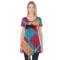 Fabric Textile Cloth Material Short Sleeve Tunic  by Celenk