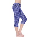 Texture Blue Neon Brick Diagonal Capri Leggings  View4