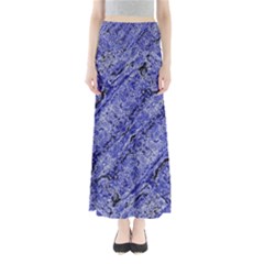 Texture Blue Neon Brick Diagonal Full Length Maxi Skirt by Celenk