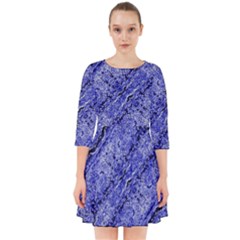 Texture Blue Neon Brick Diagonal Smock Dress by Celenk