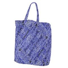 Texture Blue Neon Brick Diagonal Giant Grocery Zipper Tote by Celenk