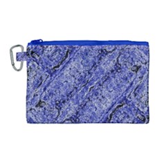 Texture Blue Neon Brick Diagonal Canvas Cosmetic Bag (large)