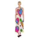 Love Hearts Shapes Doodle Art Sleeveless Maxi Dress View2