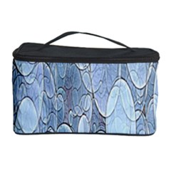 Bubbles Texture Blue Shades Cosmetic Storage Case by Celenk