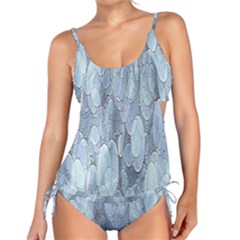 Bubbles Texture Blue Shades Tankini Set by Celenk