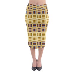 Textile Texture Fabric Material Midi Pencil Skirt by Celenk