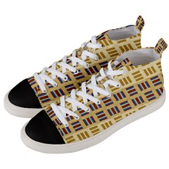 Textile Texture Fabric Material Men s Mid-top Canvas Sneakers