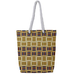 Textile Texture Fabric Material Full Print Rope Handle Tote (small)