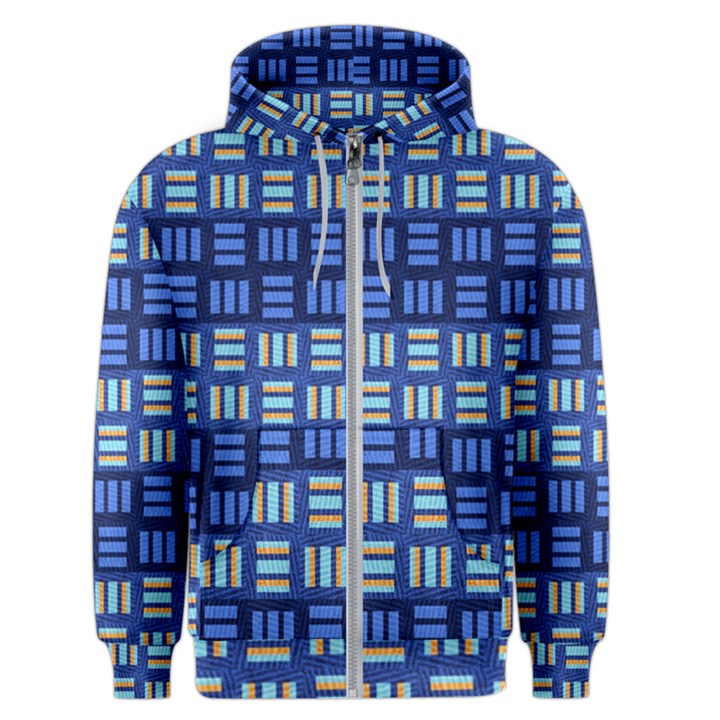 Textiles Texture Structure Grid Men s Zipper Hoodie