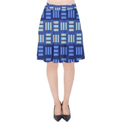 Textiles Texture Structure Grid Velvet High Waist Skirt