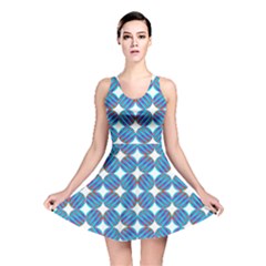 Geometric Dots Pattern Rainbow Reversible Skater Dress