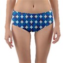 Geometric Dots Pattern Rainbow Reversible Mid-Waist Bikini Bottoms View1