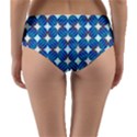 Geometric Dots Pattern Rainbow Reversible Mid-Waist Bikini Bottoms View2