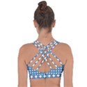 Geometric Dots Pattern Rainbow Cross String Back Sports Bra View2