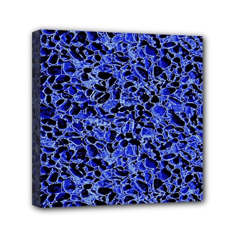 Texture Structure Electric Blue Mini Canvas 6  X 6  by Celenk