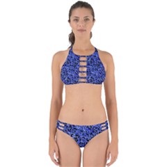 Texture Structure Electric Blue Perfectly Cut Out Bikini Set