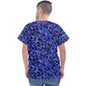 Texture Structure Electric Blue Men s V-Neck Scrub Top View2