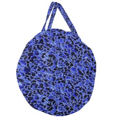 Texture Structure Electric Blue Giant Round Zipper Tote