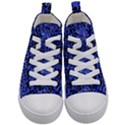 Texture Structure Electric Blue Kid s Mid-Top Canvas Sneakers View1