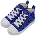 Texture Structure Electric Blue Kid s Mid-Top Canvas Sneakers View2