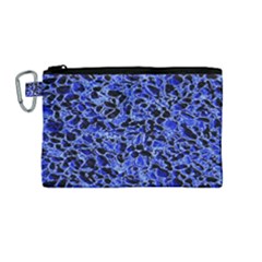 Texture Structure Electric Blue Canvas Cosmetic Bag (medium)