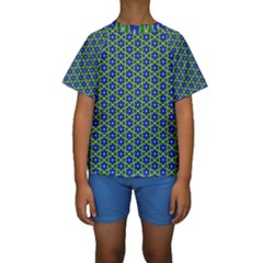 Texture Background Pattern Kids  Short Sleeve Swimwear