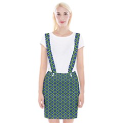 Texture Background Pattern Braces Suspender Skirt by Celenk