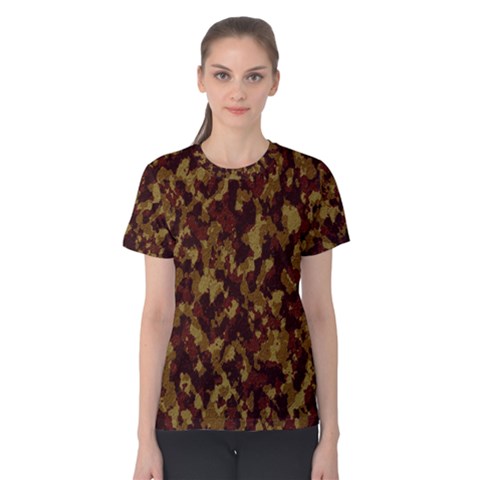 Camouflage Tarn Forest Texture Women s Cotton Tee by Celenk